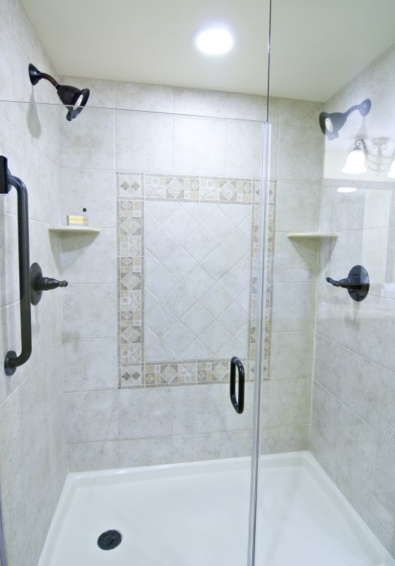 Elegant Shower with Tile Work